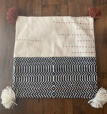 Loloi Magnolia Home Boho Wool Blend Pillow Cover 22 X22 Joanna Gaines • $19.95