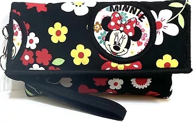 Minnie-Mouse-Handmade-Wristlet-Checkbook-Credit Card-Cellphone-BiFold-Wallet • $14