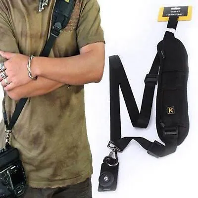 Black Single Shoulder Sling Belt Strap For Panasonic Lumix DMC-GH3 • $10.99