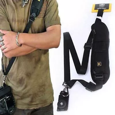 Black Single Shoulder Sling Belt Strap For Samsung NX1 EV-NX1 NX300M NX3000 • $10.99