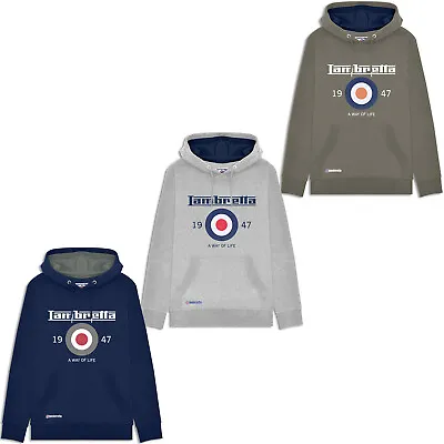 Lambretta Mens Target Pullover Hooded Sweatshirt Hoody Jumper Hoodie • £27