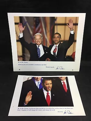 President Barrack Obama 2009 Swear In Photos Joe Biden DNC Photos Set Of 2 • $12