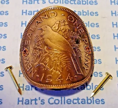£4.99 • Buy Vintage Walking Stick Badge New Zealand Genuine Old Copper Penny (dates Very)