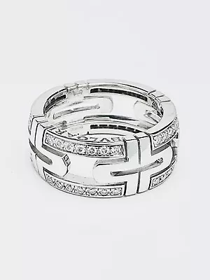 $2995 • Buy Bvlgari 18K  Parentesi  Diamond Ring Band Size 4.75