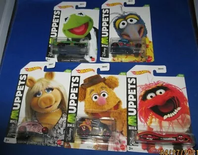 Disney The Muppets Collector Hot Wheels Complete Set Of 5 Kermit Miss Piggy... • $24.99