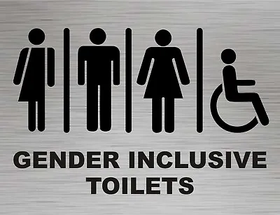 Transgender Toilet Sign Gents Ladies LGBT  Disabled Loo Lavatory Aluminium • £6.49