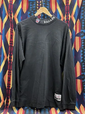 Oakland Raiders Size XL Maxit Black Turtle Neck Long Sleeve Shirt • $20.99