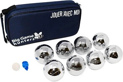 £34.99 • Buy Boules Set Of 8 In Luxury Canvas Bag Garden Game Metal Bowls Rust-Free NEW