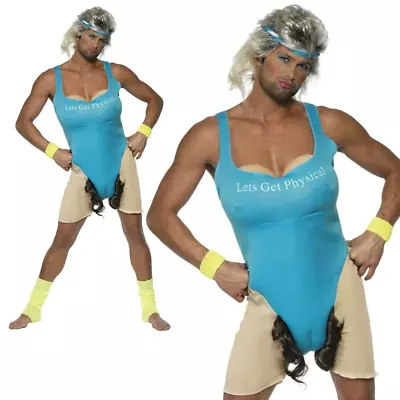 1980s Mens Lets Get Physical Fancy Dress Costume Work Out Outfit Stag Party • $91.15