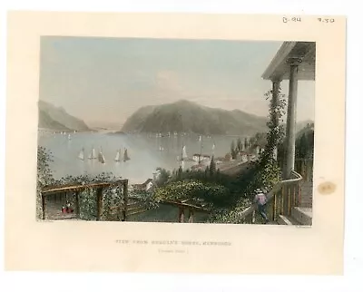 W.H. BARTLETT AMERICAN SCENERY View From Ruggle's House Newburgh Hand Colored • $29.99