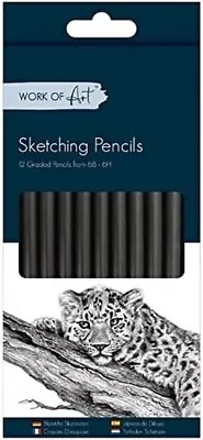 12 X Charcoal Pencils Graded Create Art Drawing Sketching Homework Office • £2.99