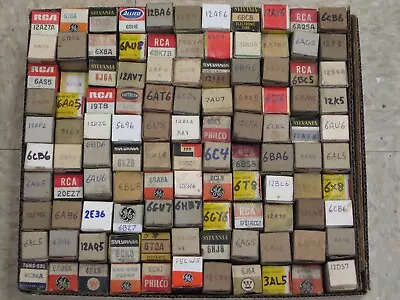 $22.75 • Buy Box Lot -- (110) Vintage TV / AUDIO / GUITAR / AMPLIFIER / HAM / RADIO Tubes