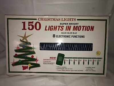 1 Set Of 150 Blue Christmas Lights In Motion 8 Functions Indoor/outdoor Working • $69