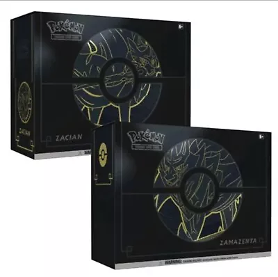 Pokemon TCG Sword & Shield Elite Trainer Box Plus Zacian And Zamazenta Set Of 2 • $149.97