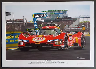 Limited Edition Ferrari 499P 2023 Le Mans 24 Hours Motorsport Artwork Print A3 • £10