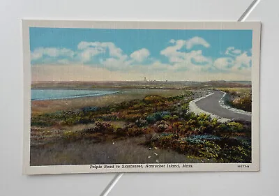 Nantucket Island Mass Sacacha Pond And Polpis Road Vintage Postcard • $7