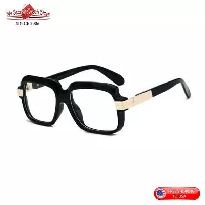£12.33 • Buy Old School Style Eyeglasses Clear Lens Glasses Square Run Dmc Vintage Hip Hop 