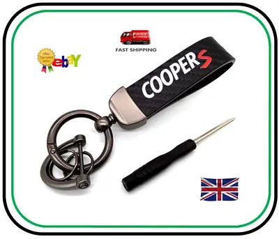 Mini Cooper 's' Pu Leather Luxury Keyring  - Trusted Uk Seller - Quality • $11.18