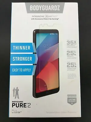 BodyGuardz Pure 2 Tempered Glass Screen Protector For LG G6 AU Sellers Genuine • £12.35