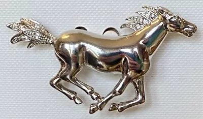 Jewelry Silver Tone Running Horse Large Pin Brooch Bronco Mustang New On Card • $17.99