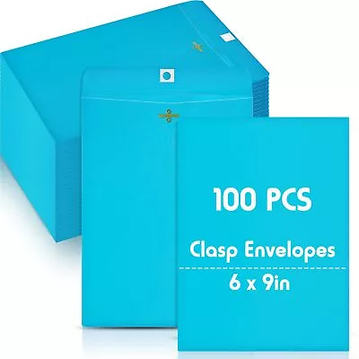 100 Pcs 6 X 9 Inch Clasp Envelopes Manilla Envelopes Gummed Mailing Envelopes... • $36.33