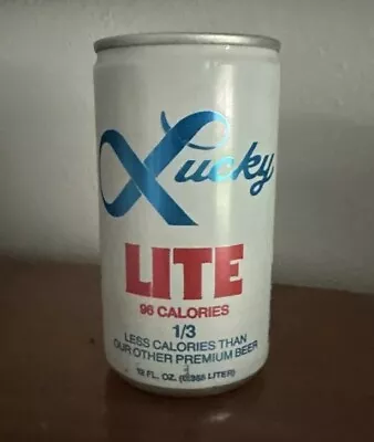 Vintage Collectible Lucky Lite Beer Can Aluminum Pull Tab Intact Bottom Opened • $2.99
