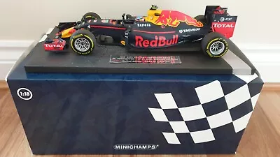 Max Verstappen Red Bull RB12 1st F1 Win Spanish GP 2016  Minichamps Ltd Ed 1670 • $285.97