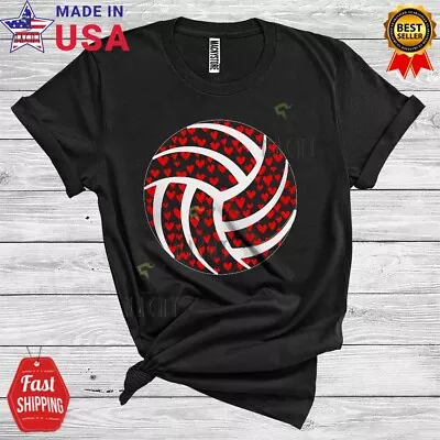 Heart Volleyball Volleyball Player Valentine's Day Matching Team Player T-Shirt • $17.92