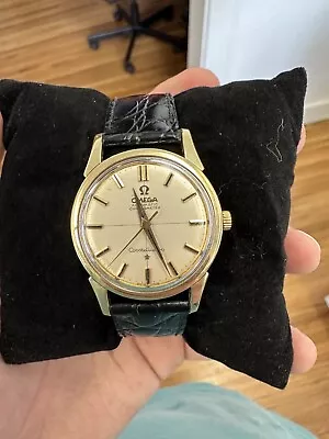 Vintage Omega Constellation Automatic Watch 14k Gold & Steel C.1960 34mm • $1600