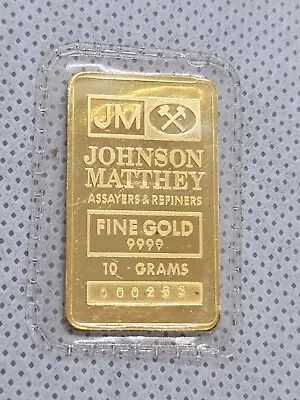 Johnson Matthey 10 Gram Gold Ingot Golden Sunlight Mines • $999
