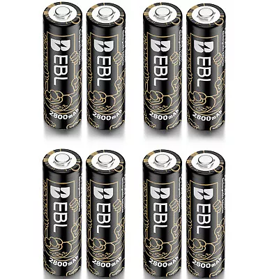 8Pack EBL 1.2V AA  Rechargeable Batteries LED Light Batteries • $16.99