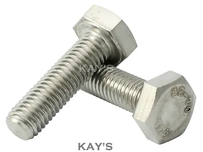 Unf Set Screws A2 Stainless Steel Hexagon Fully Threaded Bolts 1/45/163/81/2  • £2.11