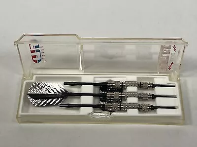 Vintage Dart Set GLD Soft Tip Black Chrome New Old Stock • $19