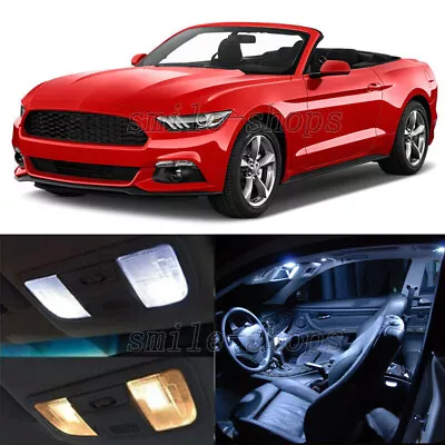 8pcs White LED Interior Lights Kit Fit For 2015-2017 Ford Mustang • $10.51