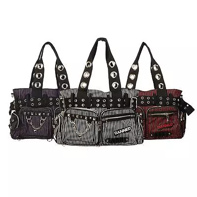 £31.99 • Buy Banned Stripe Emo Gothic Handcuff Handbag