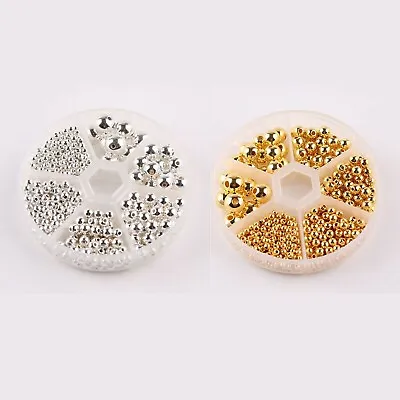 Wholesale 1000pcs Silver/Gold Plated Metal Round Ball Spacer Beads 2MM-8MM  • £2.03