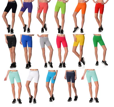 Cotton Leggings 1/2 Half Length Shorts Active Sports Gym Cycling Dance Running • £4.99