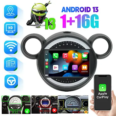 9'' Android 13 Car Stereo Radio GPS Navi Carplay For 2007-13 Mini Cooper R56 R60 • $228.76