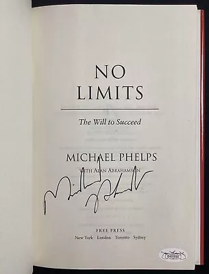 Michael Phelps Signed Book No Limits HCB Olympic Gold Medal Swim Autograph JSA • $499.99