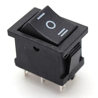 ON/OFF/ON 6-Pin DPDT 3-Position Snap-In Boat Rocker Switch AC 6A/250V 10A/125V • $6.95