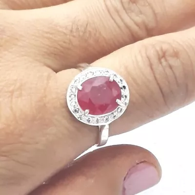 Ruby Ring 5.50 Carat 925 Silver Jewellery Ring • $50