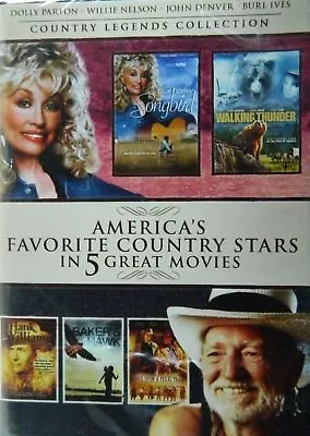 5Movie DVD Hank WILLIAMS Burl IVES Dolly PARTON Sneezy WATERS John DENVER • $9.98