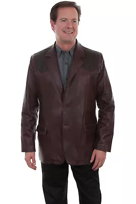 Scully Leather Men's Lambskin Ostrich Trim Western Blazer 650 • $840