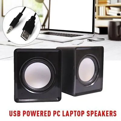 3.5mm Jack USB Wired Computer Speakers Stereo Fit For PC Laptop Notebook DesktQx • $8.95