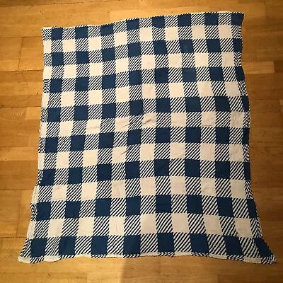 Lot Of 2 Swaddle Designs Muslin Baby Blanket Hedgehog White Gray And Blue Plaid • $7.88