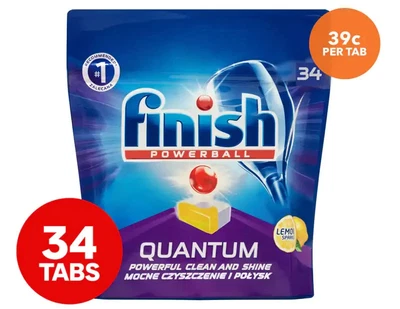 $23 • Buy 34PK Finish Powerball Quantum Lemon Sparkle Dishwashing Tablets For Dishwasher