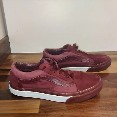 Vans Old Skool Burgundy Pumps Trainers Size Uk 5 Eu 38 • £1.99