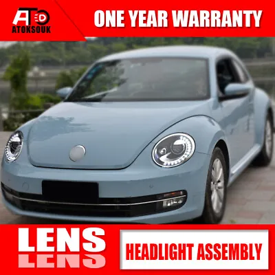 Headlight Assembly LED DRL Projector For VW Beetle 2013-2019 OEM Dark Replace • $518.28
