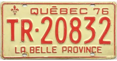 *99 CENT SALE*  1976 Quebec REGIONAL TAXI License Plate #20832 No Reserve • $0.99