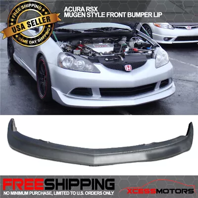 Fits 05-06 Acura RSX DC5 Mugen PU Unpainted Black Front Bumper Lip Spoiler • $103.09